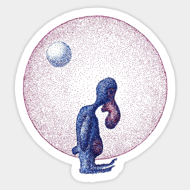 Fantasy Mysterious Creature Sticker by BICKOVSTUDIO